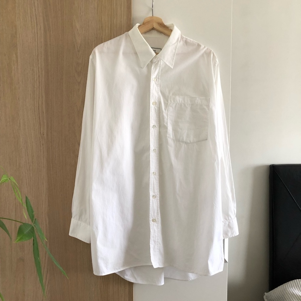 AMI Oversized Button-up Shirt White (40)